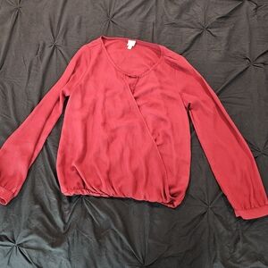 Elegant Red Women's Top